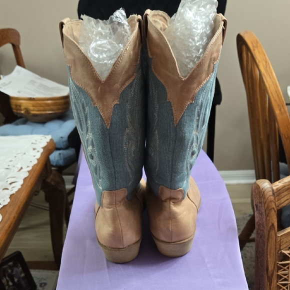 Coconuts by Matisse Tan and Blue Ankle Boots - Picture 3 of 5
